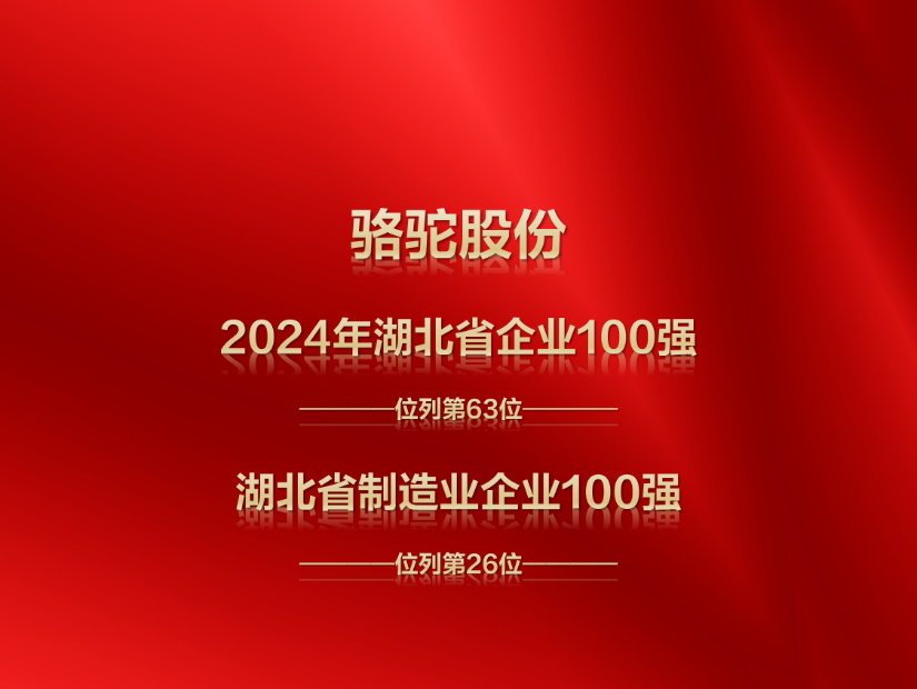 湖北省企业百强榜单发布，骆驼集团荣登榜单